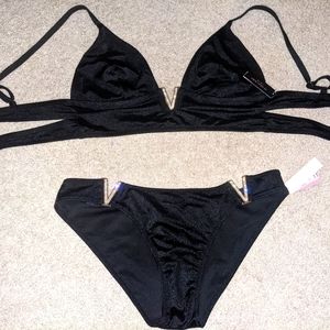 Victoria's Secret V-Hardware Bralette Bikini Top and Bottom